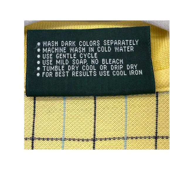 Masters Collections S Mens Yellow/Blue Strips 60's Two-PlyMercerized Polo Shirt - Picture 4 of 11